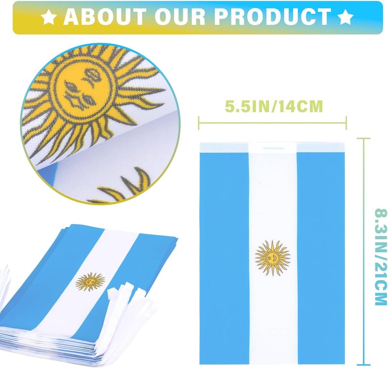 MVPRING Argentina String Flag Pennant Banner, Small Mini Argentinian Flags Bunting Banner, National Country Decoration for School, Party, Sports Events, Patriotic Festival, 33 Feet 30 Flags - Image 3